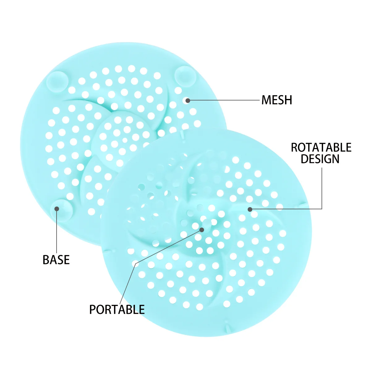 

2 шт. силиконовая сливная крышка для кухни, ванной комнаты, раковины, пробка фильтра, водонепроницаемая пробка с защитой от запаха, зеленая