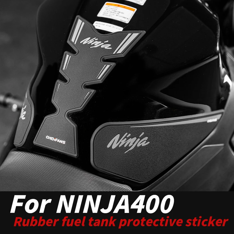 

Suitable For Kawasaki Ninja 400 Slip-Resistant Fuel Tank Rubber Fishbone Protectors Decorative Modification Decals