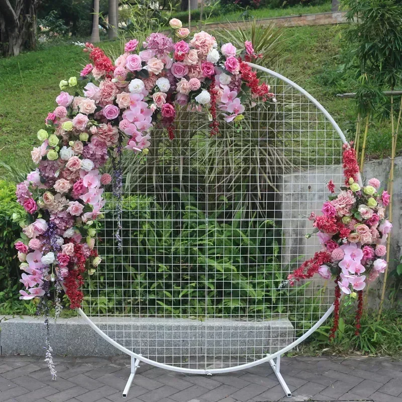 

Железная сетка, круглая свадебная арка, свадебная арка, вечеринка по случаю дня рождения, украшение для детского душа, украшение для домашней вечеринки, подставка для фона Noel
