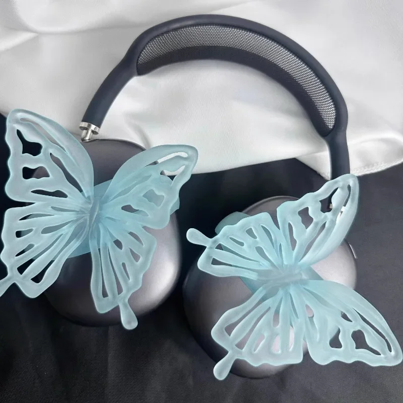 

AirPods Max Earphone Protective Cover Case Butterfly Decorative Accessories Butterfly Mint Green 3D Printed Headphone Cover Gift