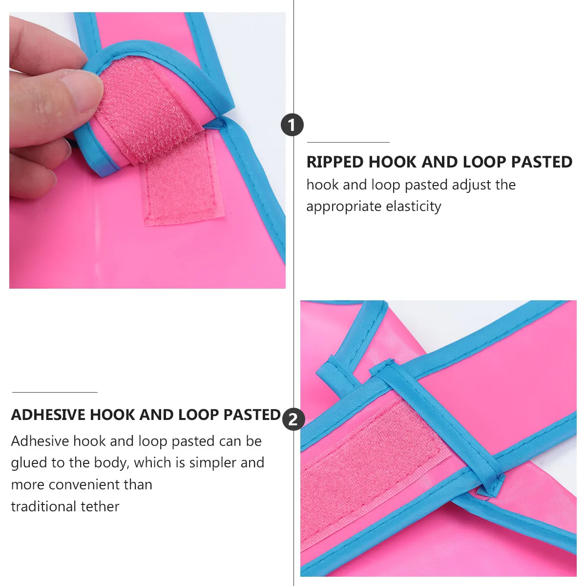 Art Apron Pink Resistant Fabric Pocket Design Comfortable Buckle Painting Smock for Drawing Craft Learning