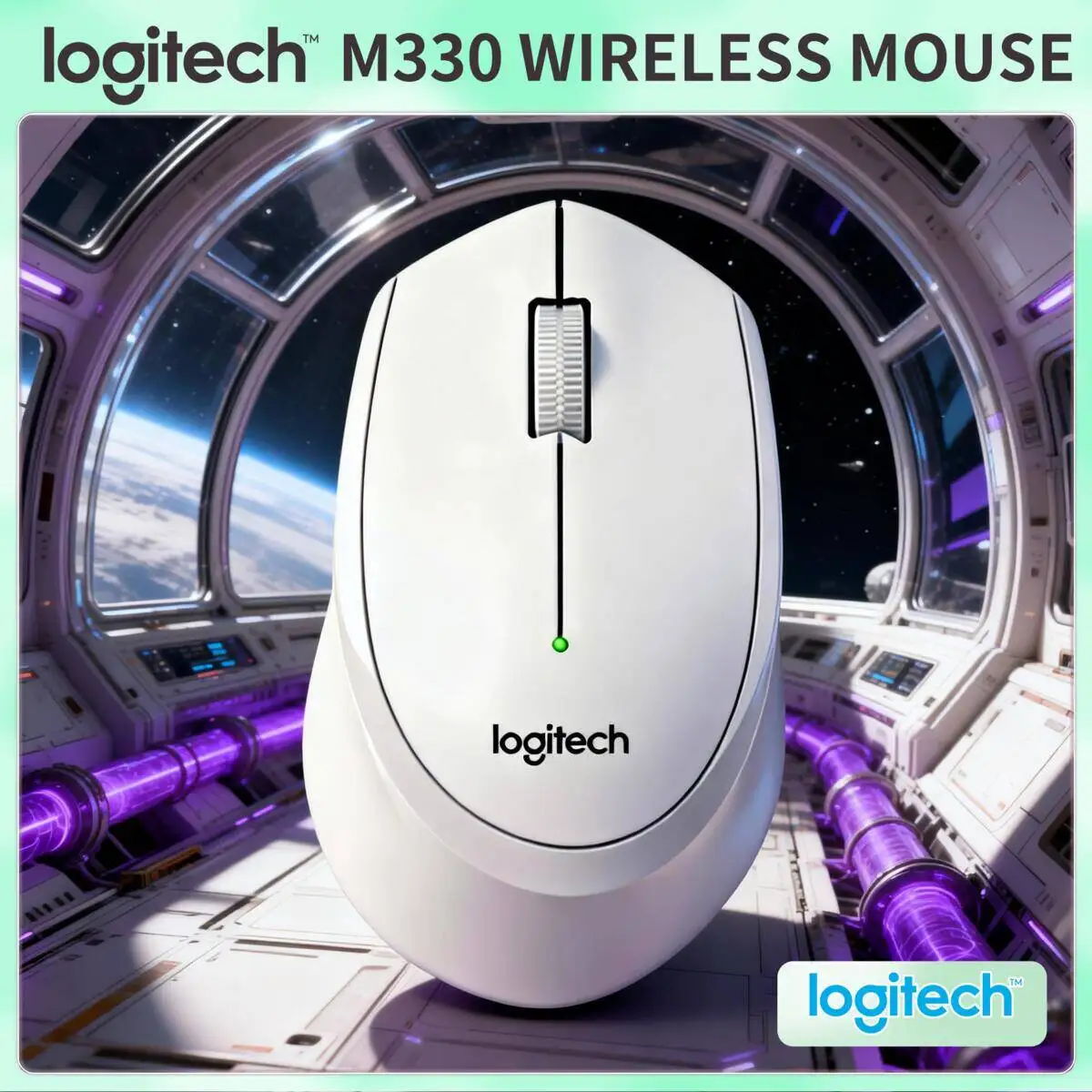 

Logitech M330 Silent Wireless Office Mouse 2.4GHz USB Connect High Precision For Windows Mac Laptop Desktop Home Work Use