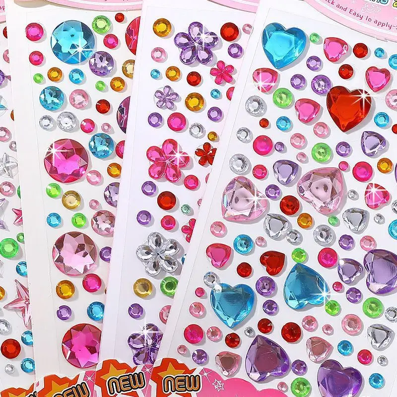 New Arrival 40pcs Product random  Kawaii Bear Ribbon  Bling Stickers DIY Scrapbook Stickers Confetti Decoration DIY Photo