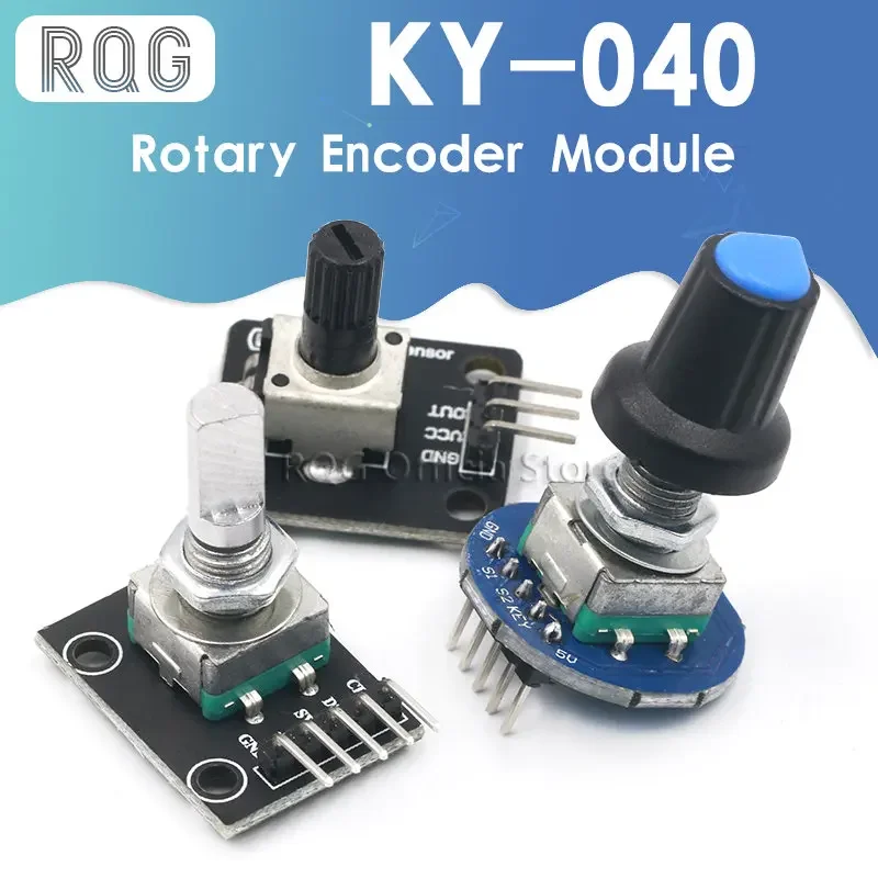 360 Degrees Rotary Encoder Module For Arduino Brick Sensor Switch Development Board KY-040 With Pins