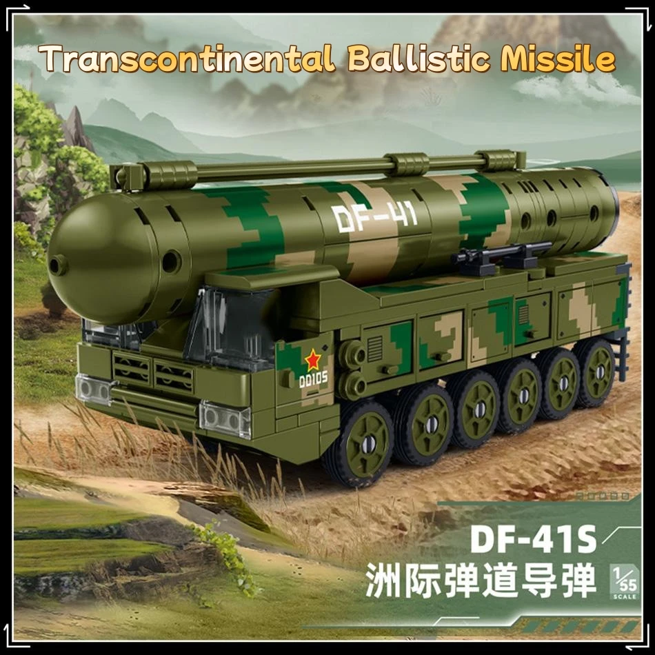 Sluban conjunto de blocos de construção militar, veículo de míssil balístico e lutador furtivo, modelo de tijolos, brinquedos educativos para crianças