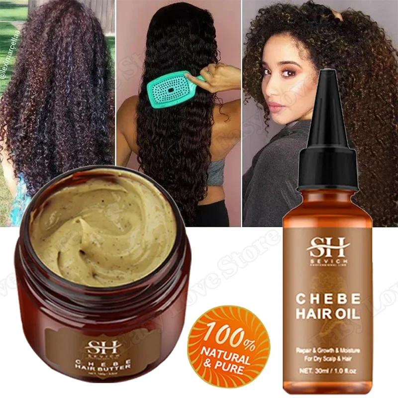 

Fast Hair Growth Set Chebe Oil Hair Mask Anti Break Loss Hair Growth Oil Prevent Baldness Treatment Scalp Hair Care Products