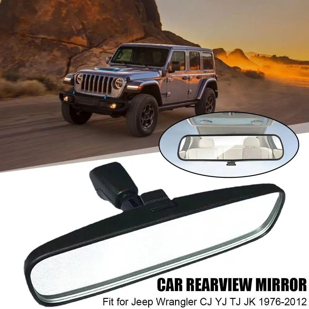 Auto HD Interior Rear View Mirror Large Vision Anti-glare Angle Panoramic Car Mirror For Jeep Wrangler CJ YJ TJ JK 1976-201 Y6R5