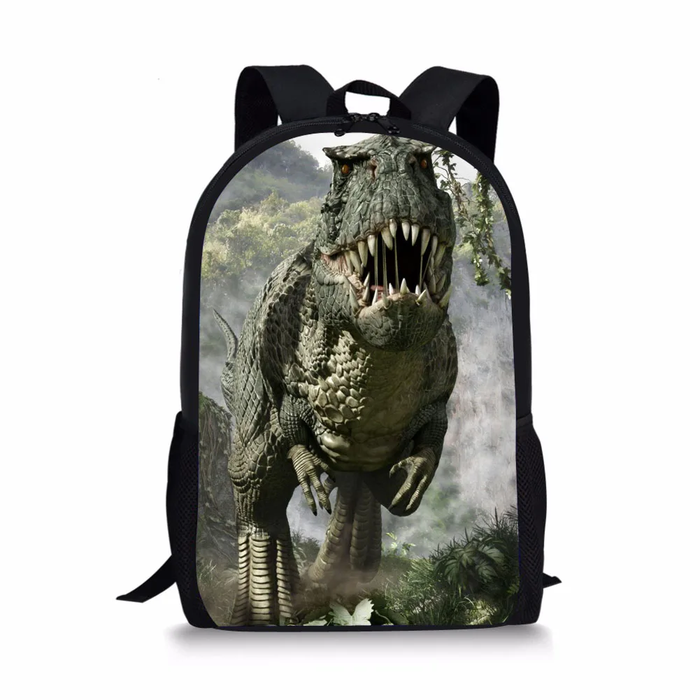 2023Children Kids Boys Fashion 3D Cool Dinosaurs Print Men Shoulder Backpack Bags Teenagers Tyrannosaurus Student Schoolbags