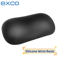 EXCO Silicone Mouse Wrist Rest Support Ergonomic Leather Surface Hand Rest Pad Cushion Non-Slip PU Base for Gaming Office Laptop