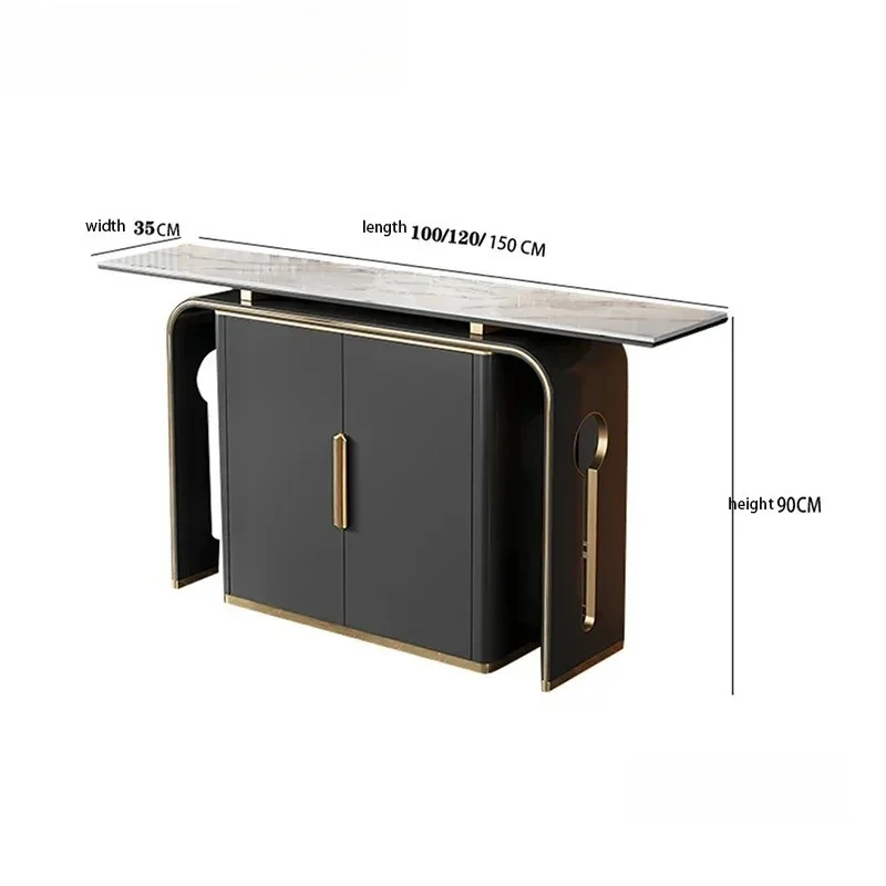 Light Luxury Italian Console Table for Entry High-end Entrance  Cabinet View
