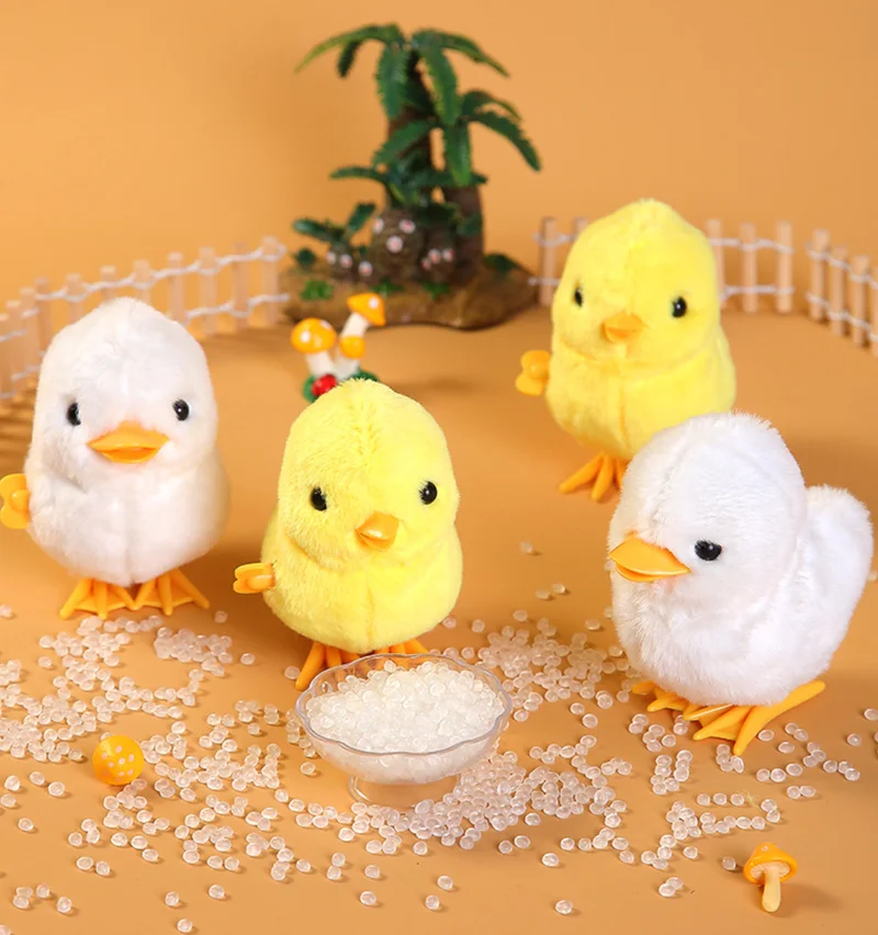 New Spot Jumping Chicken Clockwork Toy Plush Jumping Chicken Novelty Doll Holiday Surprise Gift Souvenirs For Boys And Girls.