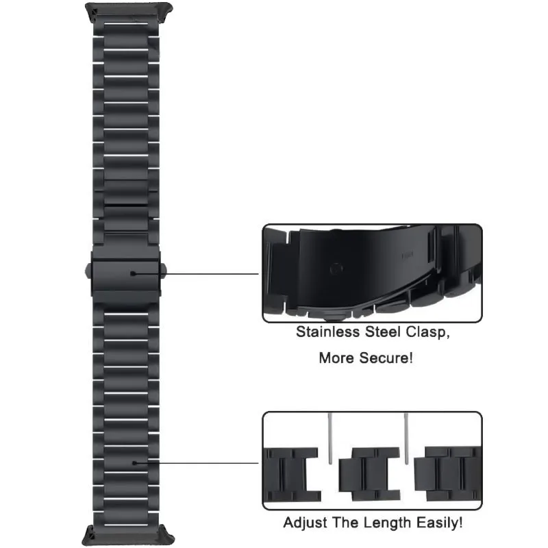 حزام من الفولاذ المقاوم للصدأ لساعة Redmi 5 6 سوار معدني لساعة Redmi Watch 4 للرجال والنساء Correa إكسسوارات رياضية #3