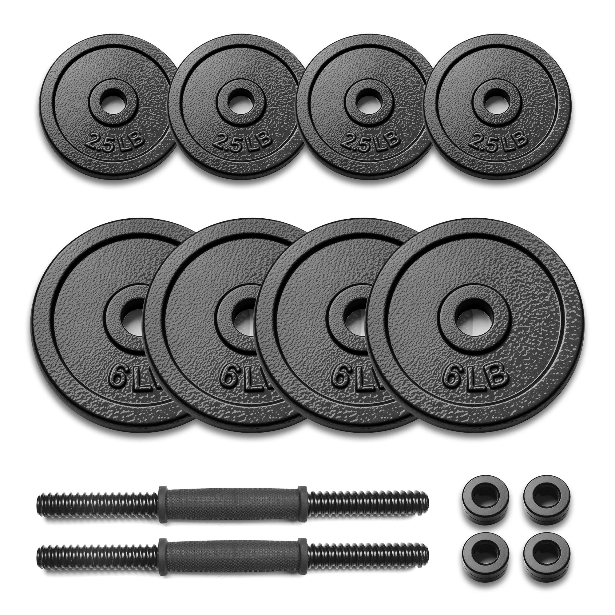 

40LB Adjustable Cast Iron Dumbbell Set , 1-inch Holes Fit Standard Sized Bar