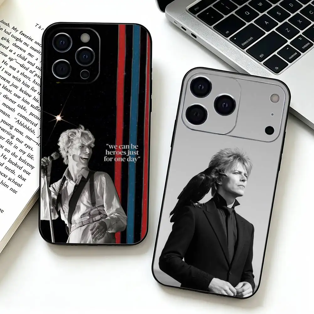 Singer D-David B-Bowie Phone Case For iPhone 17,16,15,14,13,12,11 Pro Max,16Plus,XS Soft Black Cover