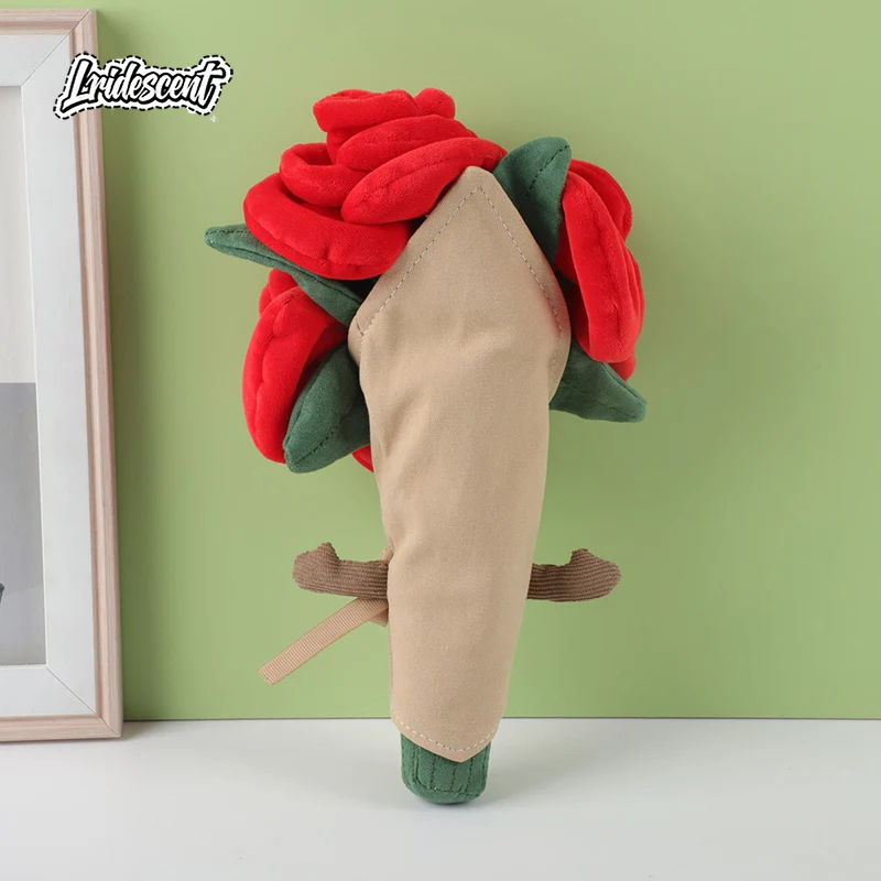 Qixi Valentinstag Geschenk Rosenförmige Plüschpuppe Geständnis Geschenk für Freundin Rosenstrauß Plüschfigur