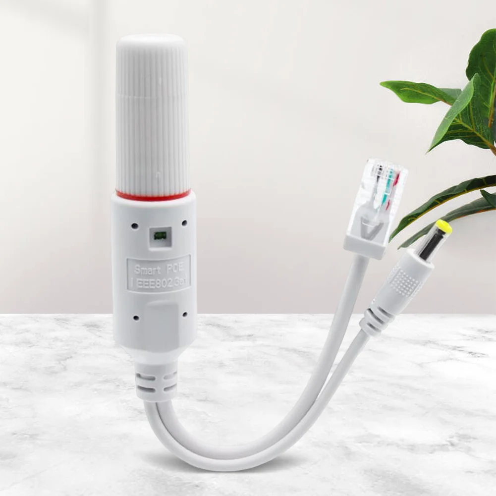 Adaptador divisor POE de 48V a 12V, Cable adaptador de corriente y vídeo impermeable, divisor de cámara IP para cámara IP, teléfono AP Voip y más