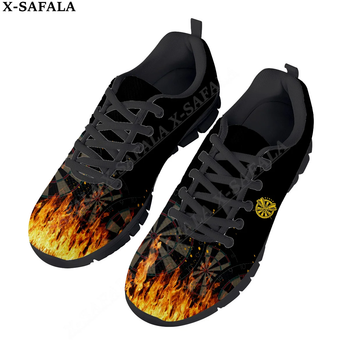 Love Gift  Darts Player Print Men's Casual Basic Daily Shoes Breathable Lightweiht Mesh Lace Up Sneakers Men Woman Sport Shoes-7