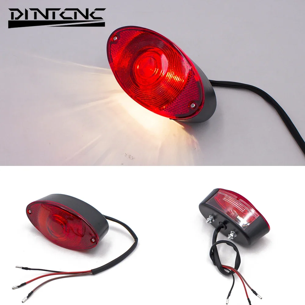 Bulb Tail Light Universal for Yamaha for Suzuki Modified Motorcycle Brake License Plate Tail Light Motorcycle Accessories