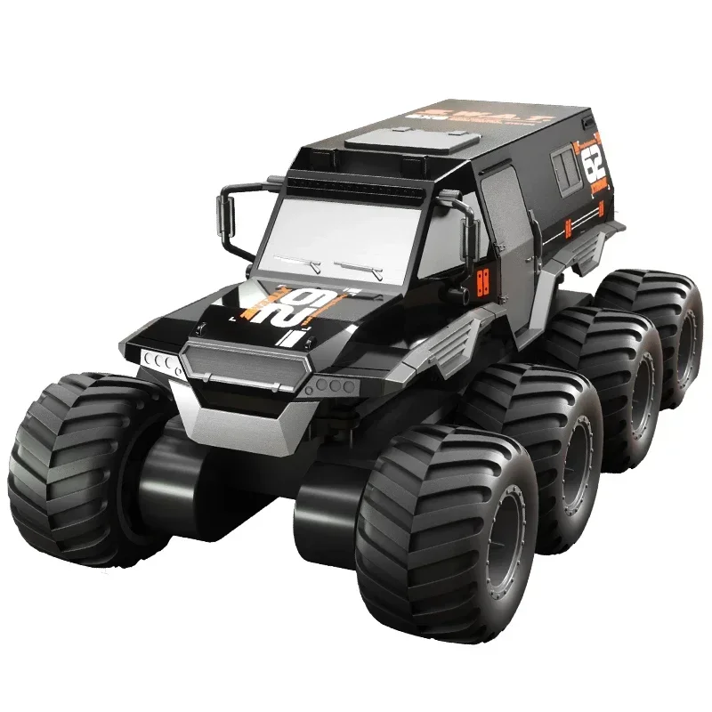 JJRC Q137 RC camiones 8x8 todoterreno impermeable 1:12 coche teledirigido anfibio grande, vehículo trepador de 2,4G juguetes regalo para niños