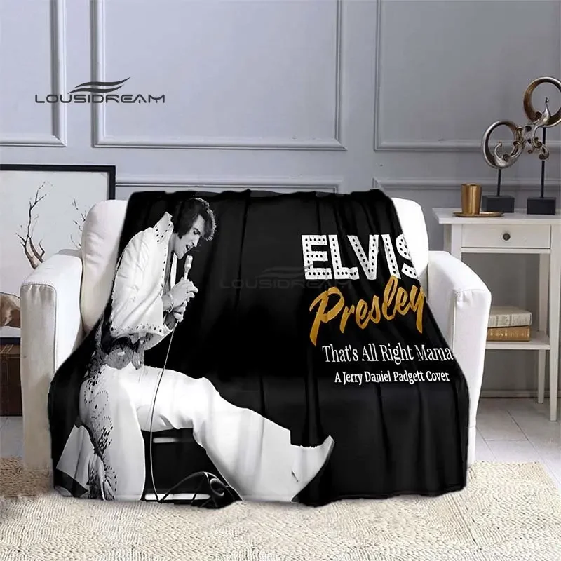 Elvis Throws Blanket 3D Printing Rock singer Sofa Blanket  Adults and Children Bedroom Living Room Decoration Blanket for Bed