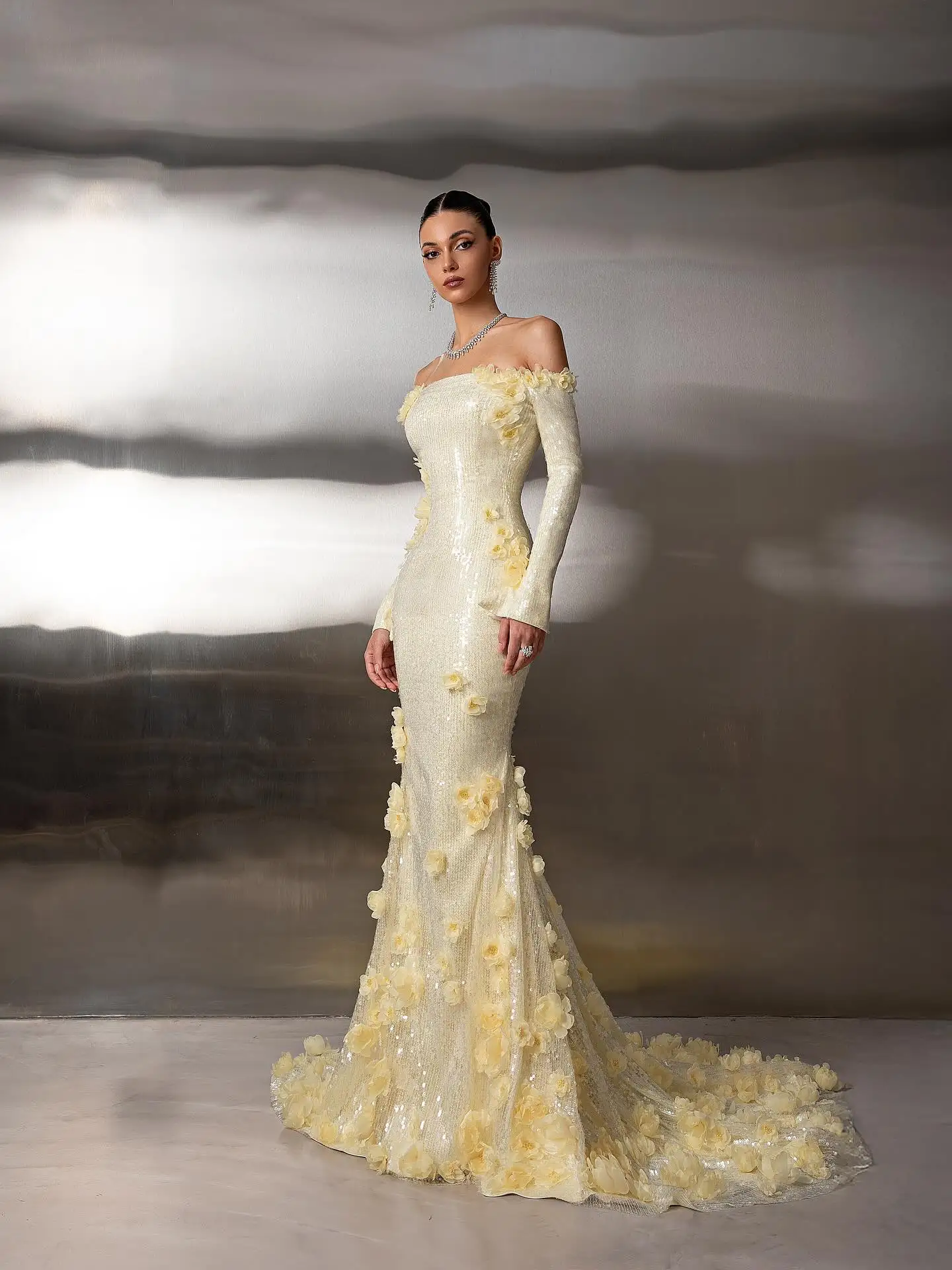 Vestidos de baile personalizados Ypmwzx Bateall Sereia até o chão Vestido de festa de coquetel vestidos فسات