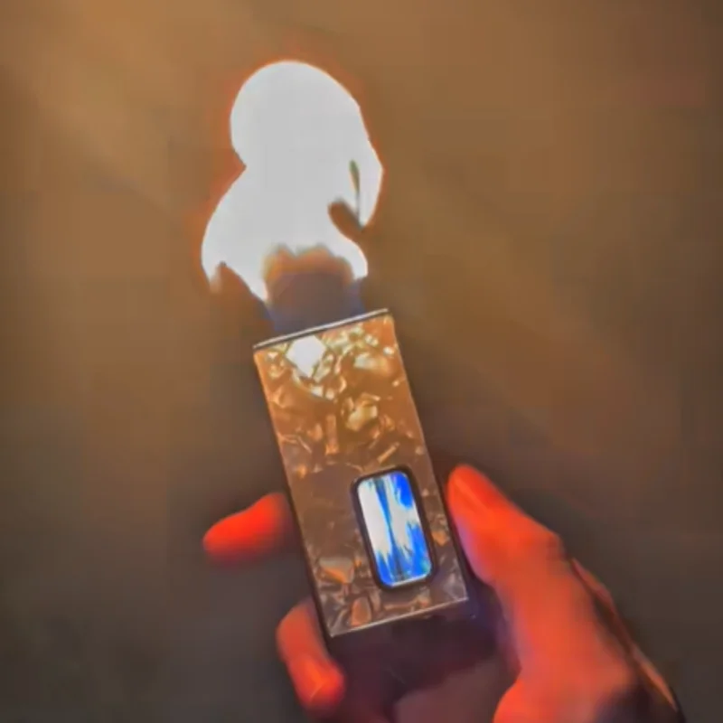 

Metal Flame Intelligent Ignition Inflatable Lighter Windproof Visible Window Multiple Ignition Methods Lighter Men's Gift