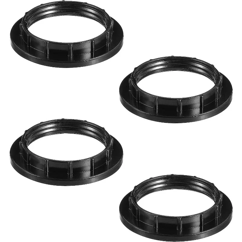 4 Pack E27 Lampshade Reducer Ring, 40mm Screw Collar Lamp Shade Fittings, Suitable for Table Lamp & Ceiling Lights