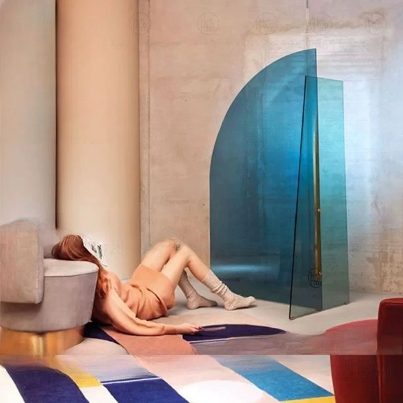 Acrylic screen transparent color office partition entrance living room home partition hotel ornament