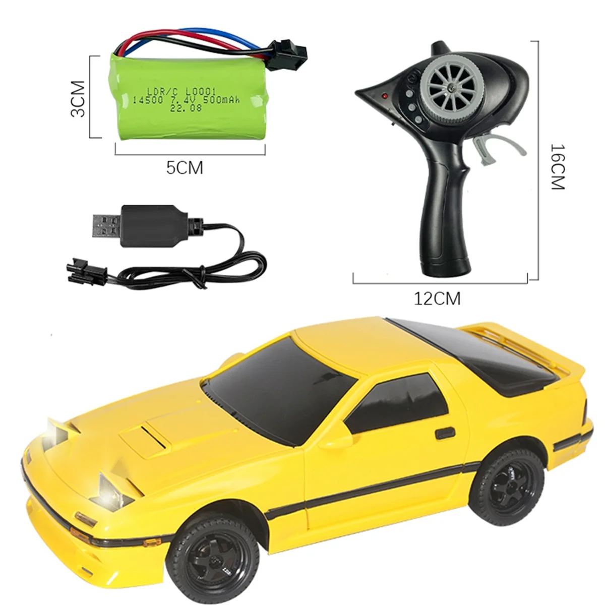 For Rc Car 1/18 LDRC A86 Model 2.4G Remote Control High Speed Drift Racing Electric Mini Rc Car Yellow