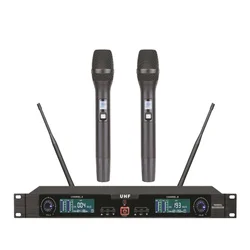 CREATE SOUND Top Quality 4 Channel UHF Handheld Microphone for Church Party Performance Conference Stage