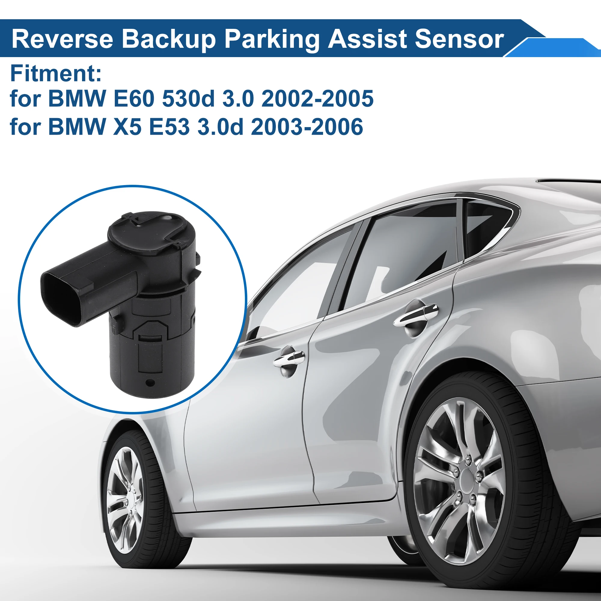 

UXCELL Реверсивный резервный датчик парковки для BMW E60 530d 3.0 02-05 для BMW X5 E53 3.0d 03-06 Черный датчик помощи при парковке