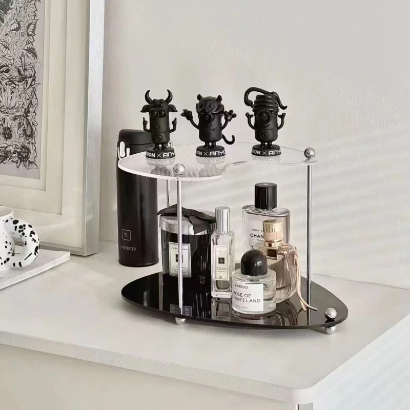 

2-Tier Acrylic High-Appearance Desktop Organizer for Cup, Cosmetics and Perfume Storage