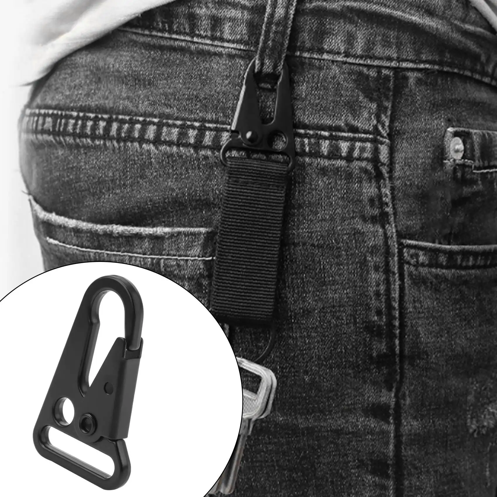 SMIEA 15 pezzi con clip per bocca allargata, chiusura per imbracatura, gancio per olecrano, per borsa da esterno, zaino, moschettone portachiavi