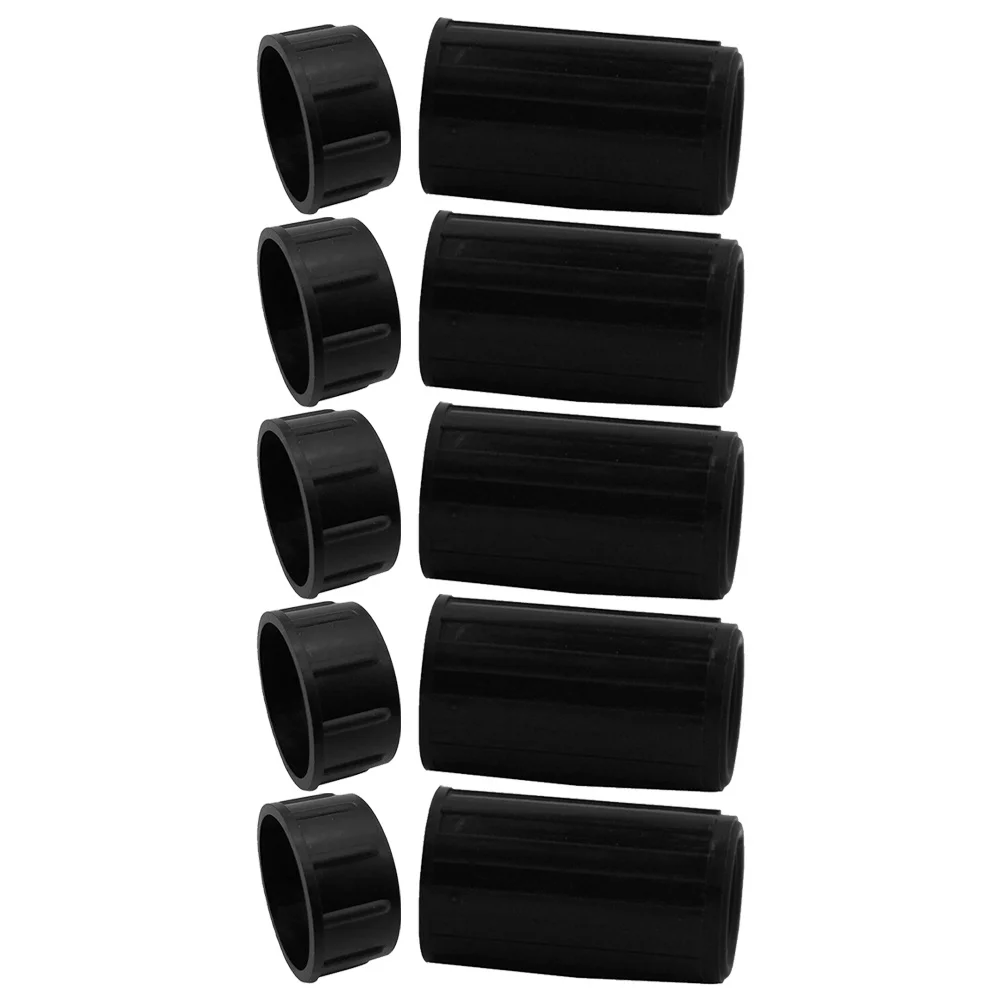 5Set Flute Protective Cover Protective Sleeve Black Long-Lasting Anti-Collision Flute Interface Musical Instrument Accessories