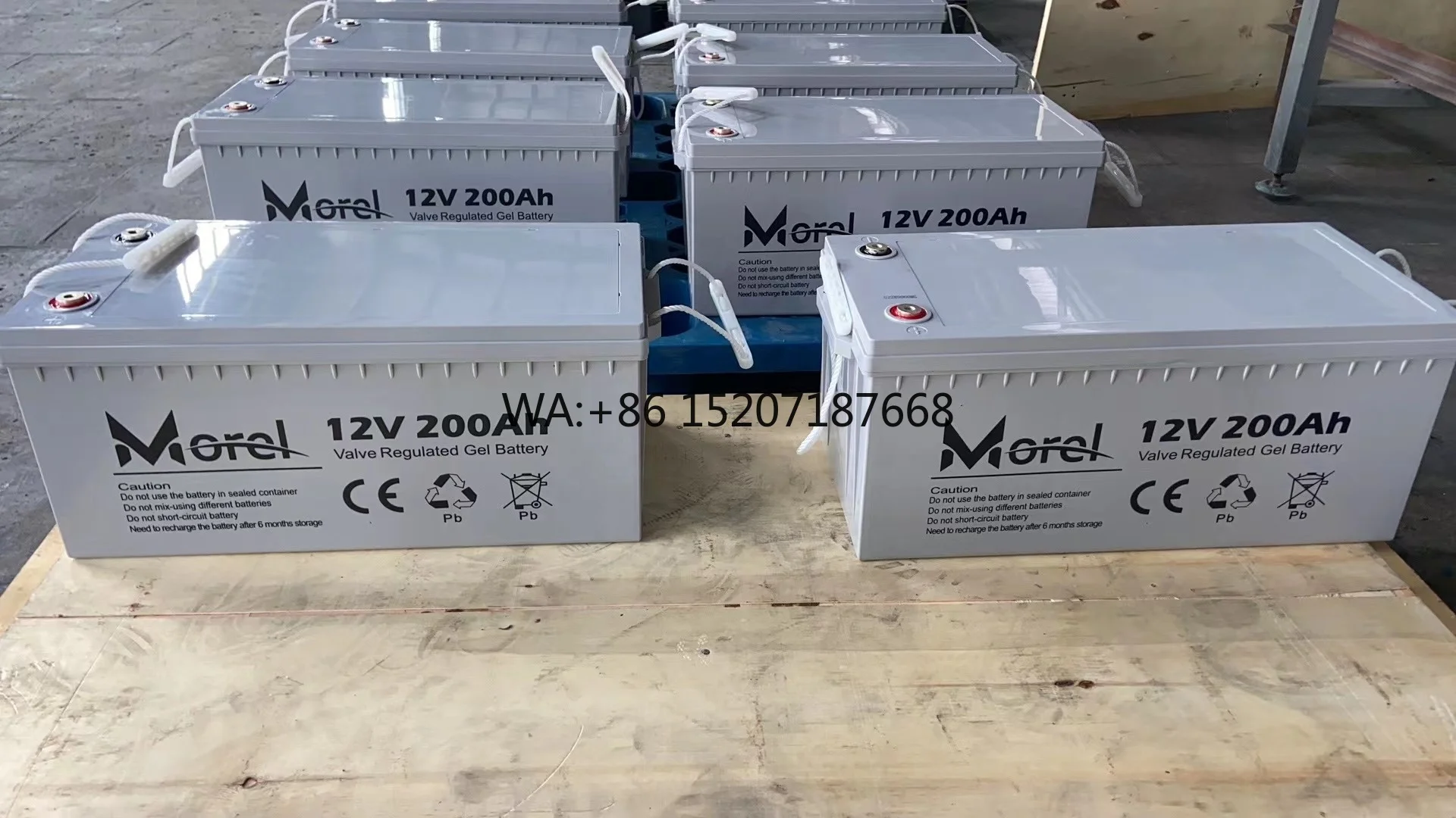 Deep Cycle Solar Storage GEL Battery Factory in Stock MOREL Lead-Acid Battery 12V 200AH 250ah