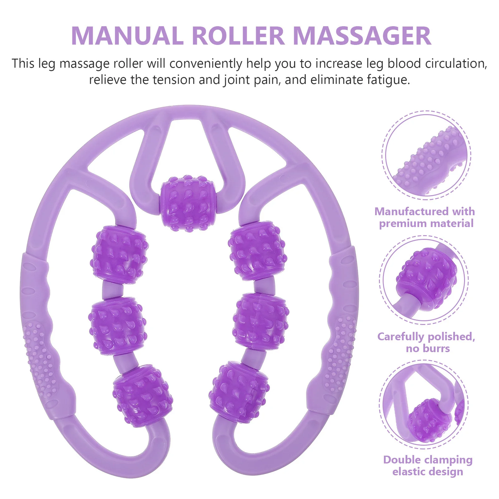 

2Pcs Leg Massage Rollers Durable Muscle Massager Lightweight Compact for Home Fitness Muscle Recovery Leg Massager