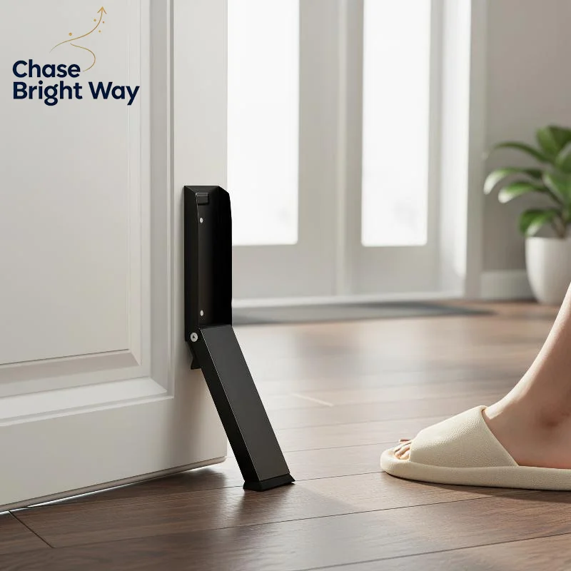 Door Stopper No Drill Windproof Damage Free for Home Office Retail Shop with Free Installation Parts