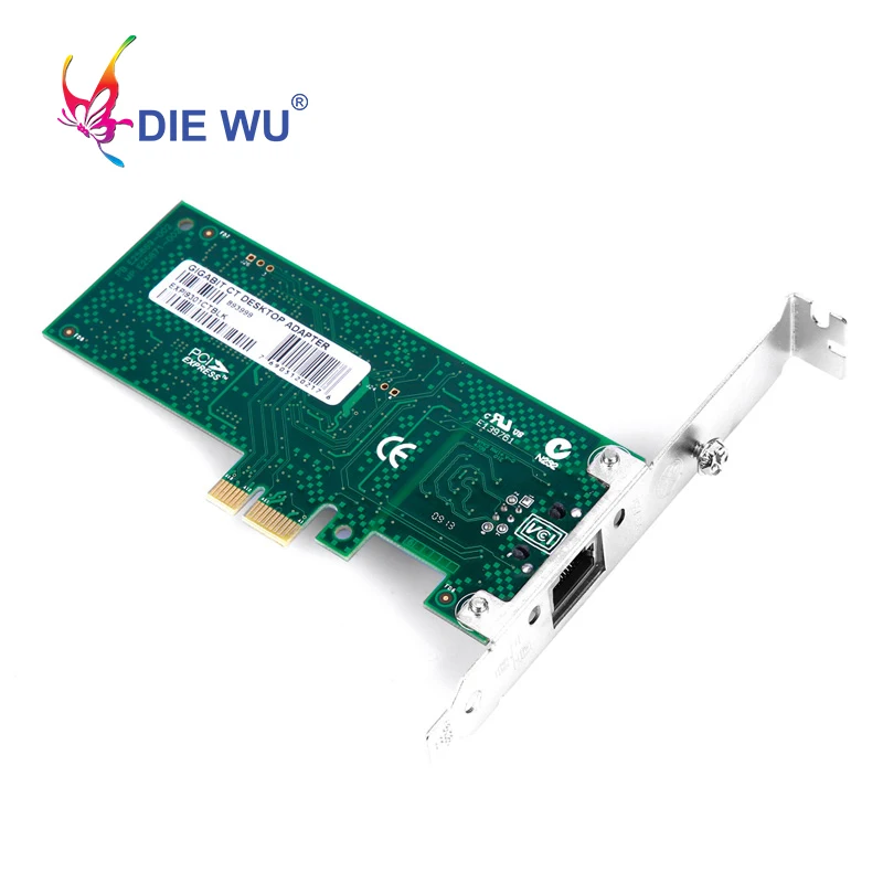 PCIe x1 Single RJ45 10/100/1000Mbps Gigabit Controller Adapter for Intel 82574 Chipset NIC Interface Card with Short Bracket