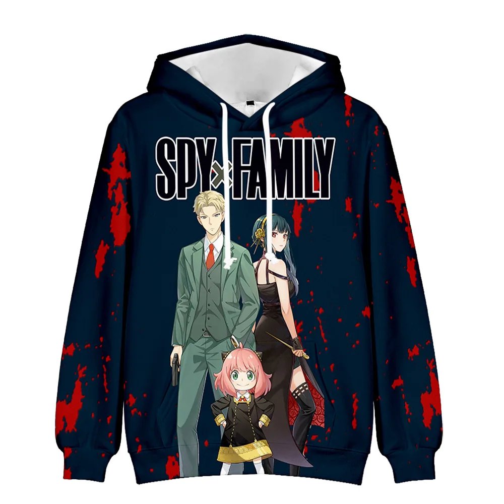 Anime Spy x Family Role Playing Clothing Anya Forger Yor Forger Adult And Children Casual Hooded Sweatshirt Top Pullover Coat