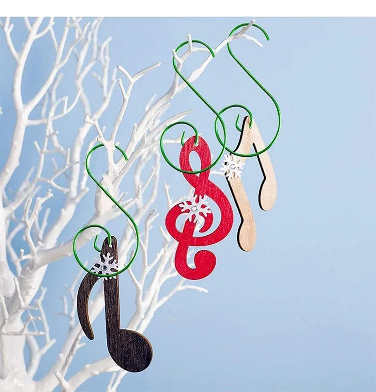 Camal 20pcs Spiral S-Shaped Metal Hook Xmas Tree Hooks Durable Hanger Wedding Home Party Supplies Christmas Ornament Supplies