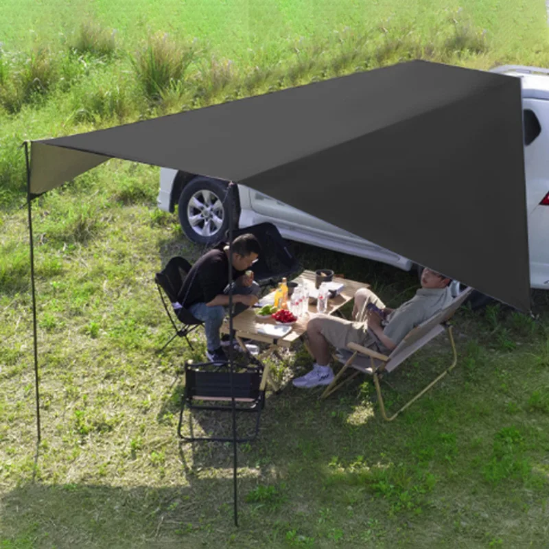 ApplicableSUVCar-mounted sunshade, car-side canopy, silver-coated black vinyl canopy, outdoor camping car tail tent