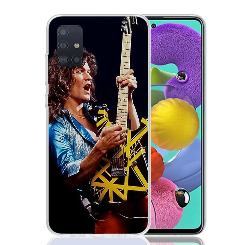 Eddie Van Halen Graphic Guitar Phone Case For Samsung Galaxy A51 A41 A31 A21S A11 A01 A71 A50 A40 A30S A20E A10S A70 A6 A7 A8 A9