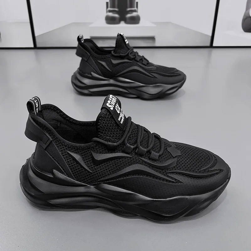 

Designer New Platform Net Hollowed Out Men's Sneakers Spring Autumn Fashion Soft Sole Casual Slip-on Men Shoes