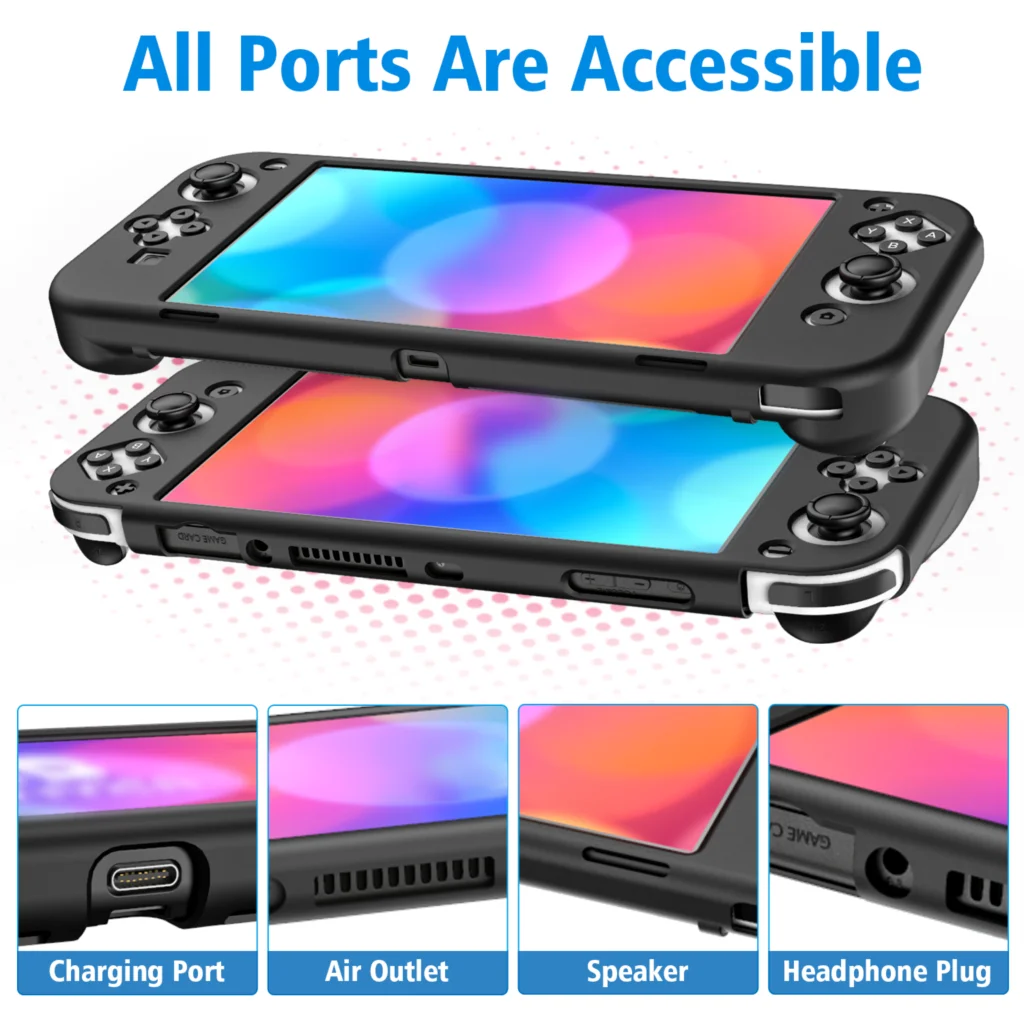 OIVO For Nintendo Switch OLED Case Silicone Grip Protector Dockable Soft Shell Console Skin Case for N-Switch OLED Accessories