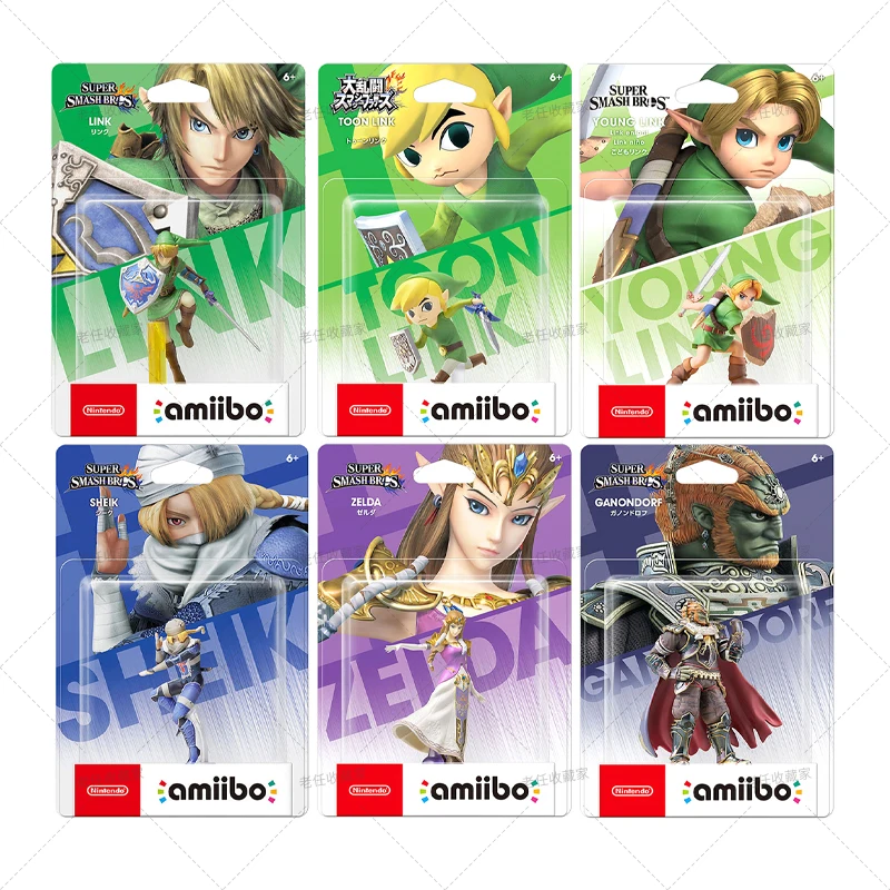 Фигурка ARTSWIFT Amiibo Super Smash Bros. Series Zelda Young Link Ganondorf Sheik, оригинальная, без региональных ограничений, для NS
