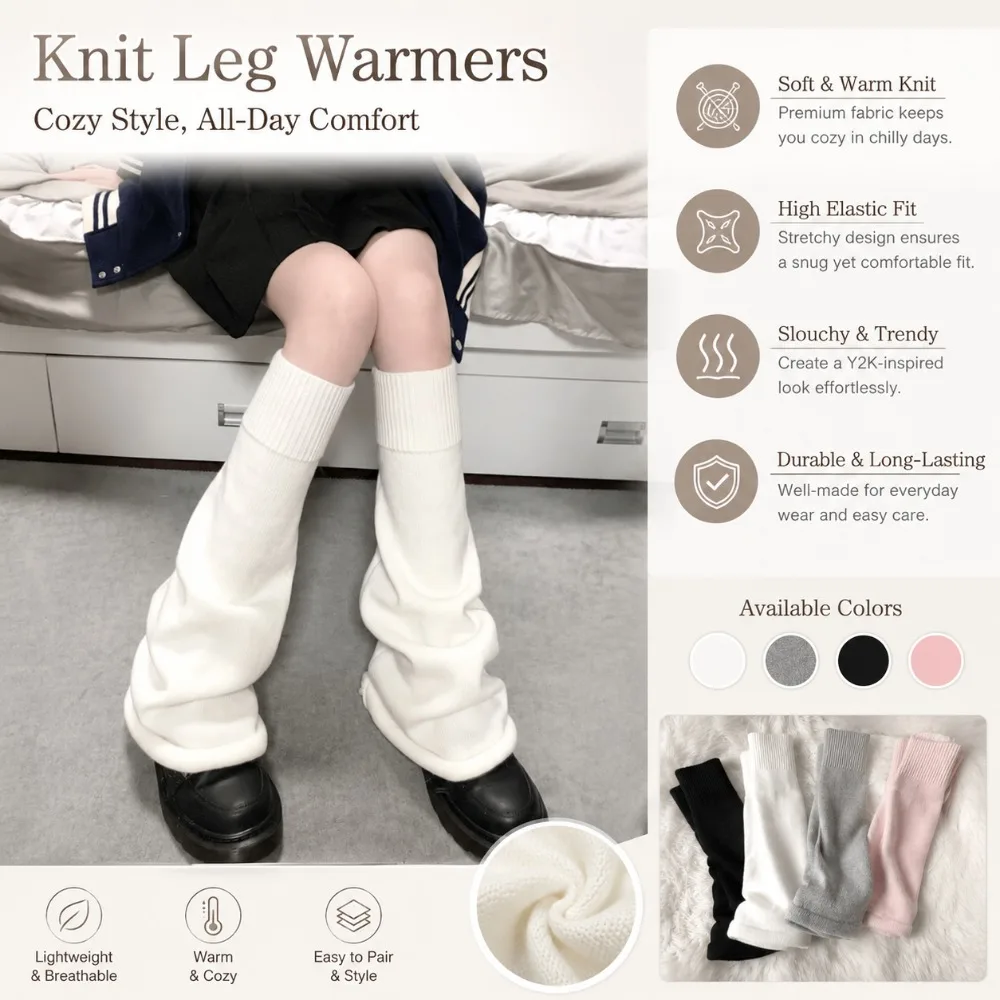 

Kawaii Y2K Leg Warmers Harajuku Gothic Lolita Stylish Leg Socks Cute Cutecore Accessories for Girls Women