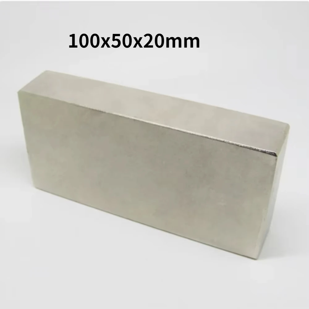 1Pcs 100x50x20mm Block Powerful Magnets  Neodymium Magnet 100x50x20mm Strong Permanent NdFeB Magnets  Fishing Magnet aimant