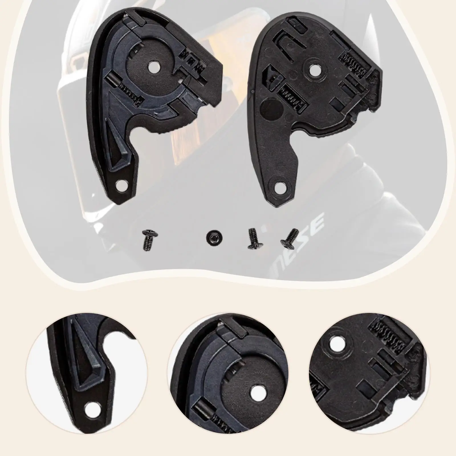 

HJC C10 Helmet Lens Base Replacement-2Pcs H J-34P Base Plate Mechanism Accessory