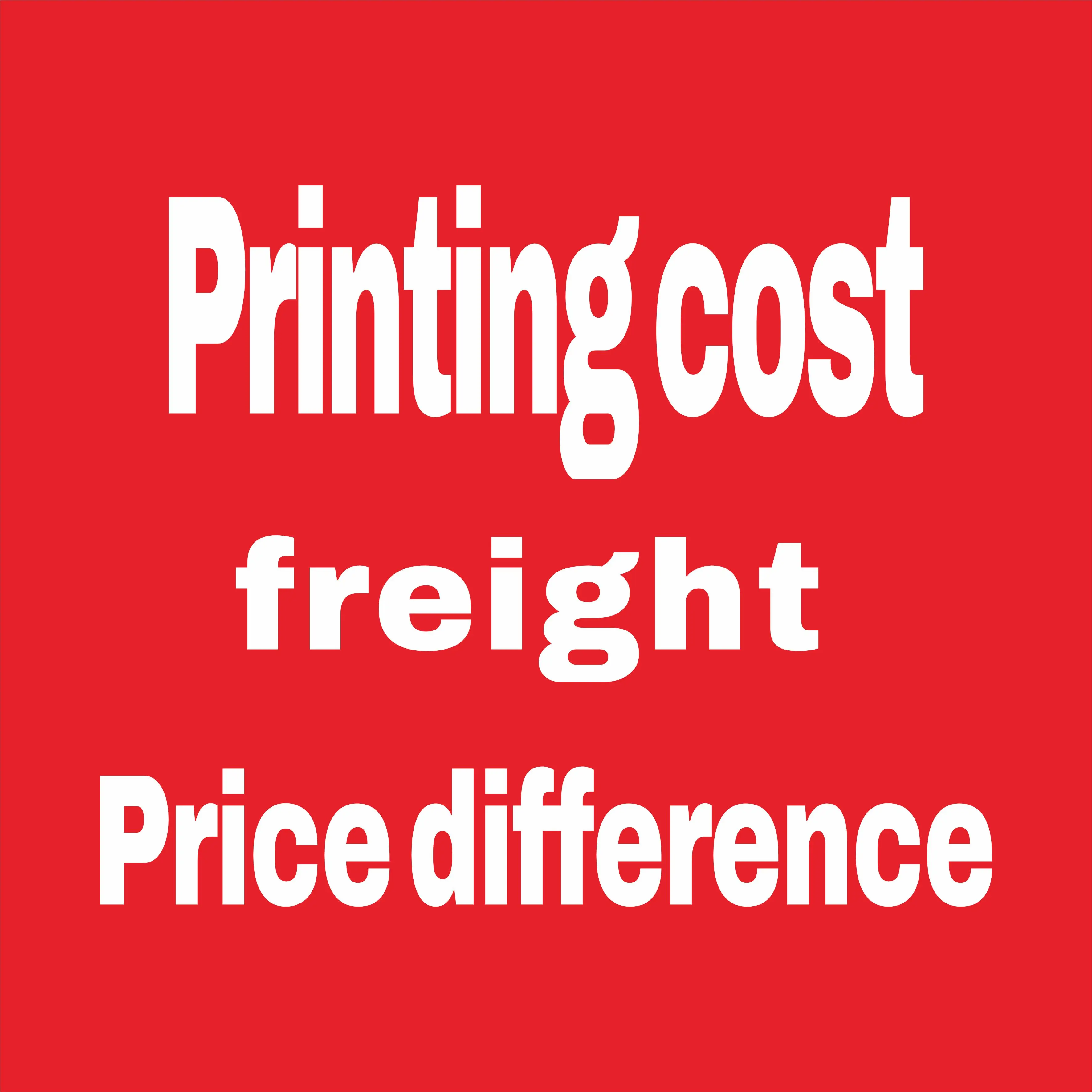 Used for customizing various packaging bags, printing fees, price differences, or dedicated links for shipping costs