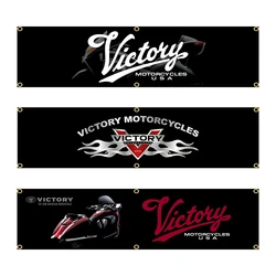 60X240cm Victorys Motorcycles Racing Banner Flag Polyester Printed Garage or Outdoor Decoration Tapestry